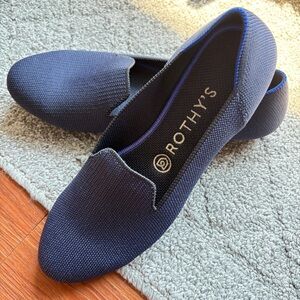 Rothy’s The Loafer Flat Shoes in Navy Blue 8
